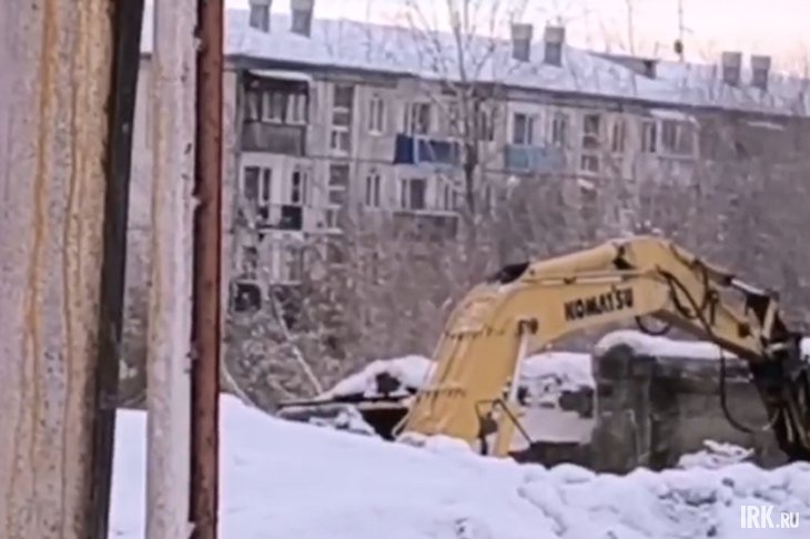 Демонтажные работы. Скриншот видео очевидцев