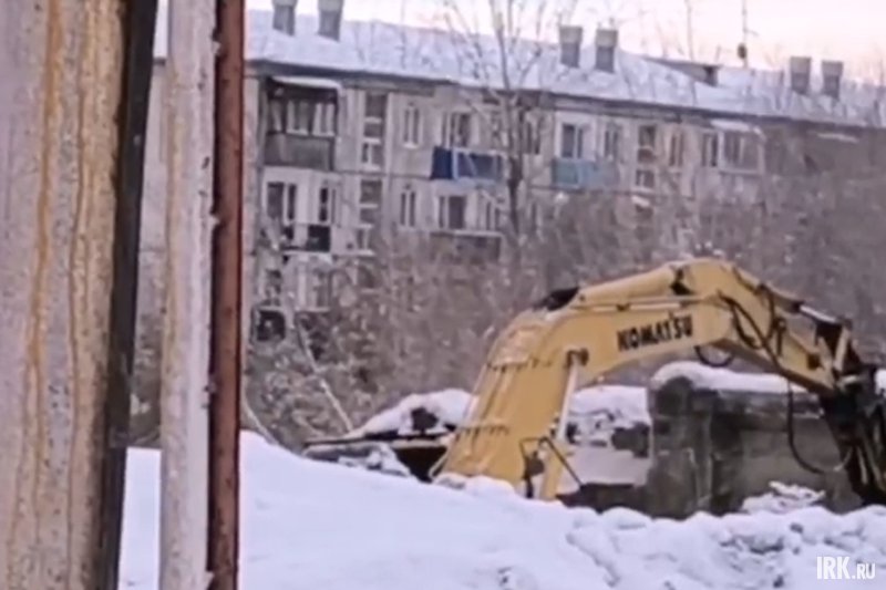 Демонтажные работы. Скриншот видео очевидцев