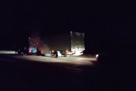 Грузовик. Скриншот видео Госавтоинспекции Иркутской области