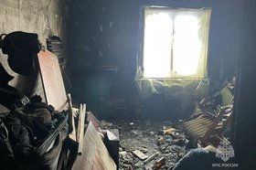 Квартира, где произошел пожар. Фото ГУ МЧС России по Иркутской области