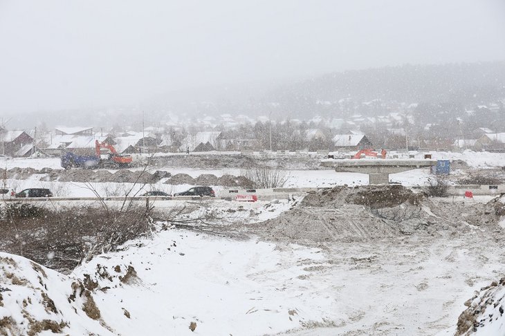 Строительство развязки. Фото пресс-службы правительства Иркутской области