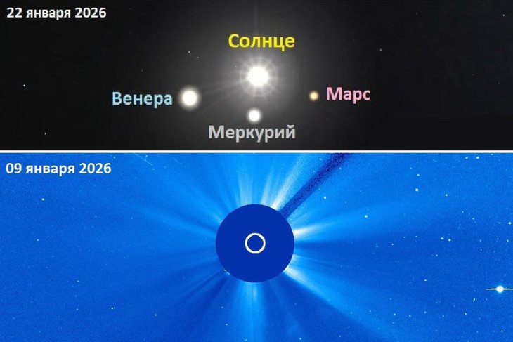 Венера и Марс уже подошли к Солнцу, следующий на очереди Меркурий. Фото из телеграм-канала лаборатории солнечной астрономии ИКИ РАН