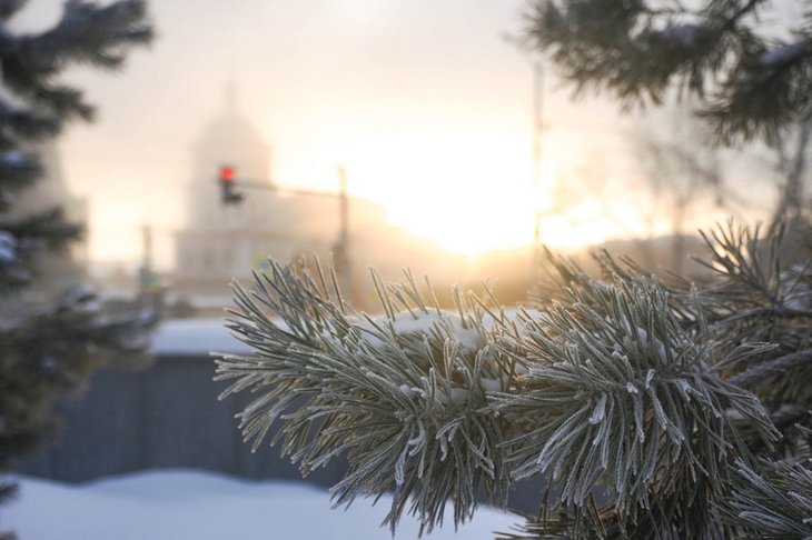 Мороз в Иркутске. Фото пресс-службы мэрии