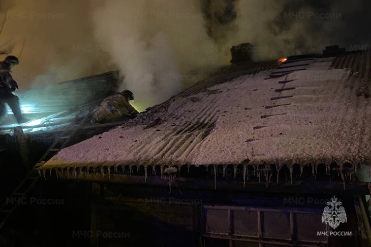 Пожар. Фото пресс-службы ГУ МЧС по Иркутской области
