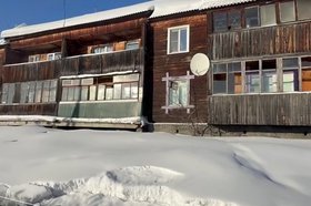Аварийный дом. Скриншот видео очевидцев