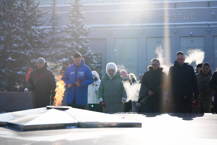 Митинг, посвященный 82-летию со дня полного снятия блокады Ленинграда. Фото пресс-службы правительства Иркутской области
