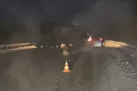 Авария в Тайшетском округе. Скриншот видео Госавтоинспекции Иркутской области