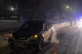 Место ДТП. Скриншот видео пресс-службы Госавтоинспекции Иркутской области
