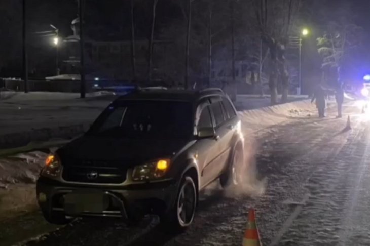 Место ДТП. Скриншот видео пресс-службы Госавтоинспекции Иркутской области