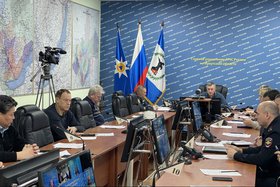 Заседание КЧС. Фото пресс-службы правительства Иркутской области