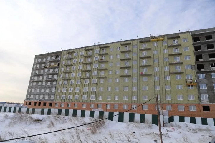 Строющееся здание. Фото пресс-службы администрации Иркутска