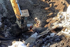 Аварию в Шелехове устранили. Фото из соцсетей Максима Модина