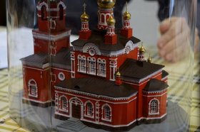 Макет церкви. Фото пресс-службы правительства Иркутской области