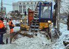 Уборка снега. Фото пресс-службы мэрии Иркутска