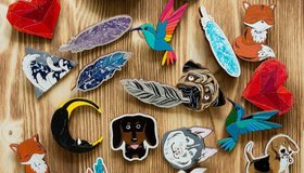 Мастер-класс по созданию броши (акрил, дерево)