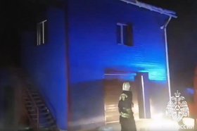 Пожар в Ангарске. Скриншот видео пресс-службы ГУ МЧС России по Иркутской области