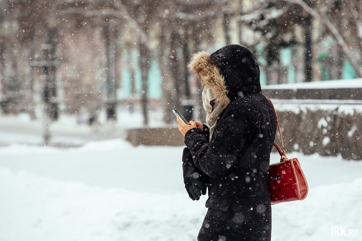 Снегопад. Фото Маргариты Романовой, IRK.ru