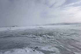 Лед на Байкале. Фото дорожной службы Иркутской области