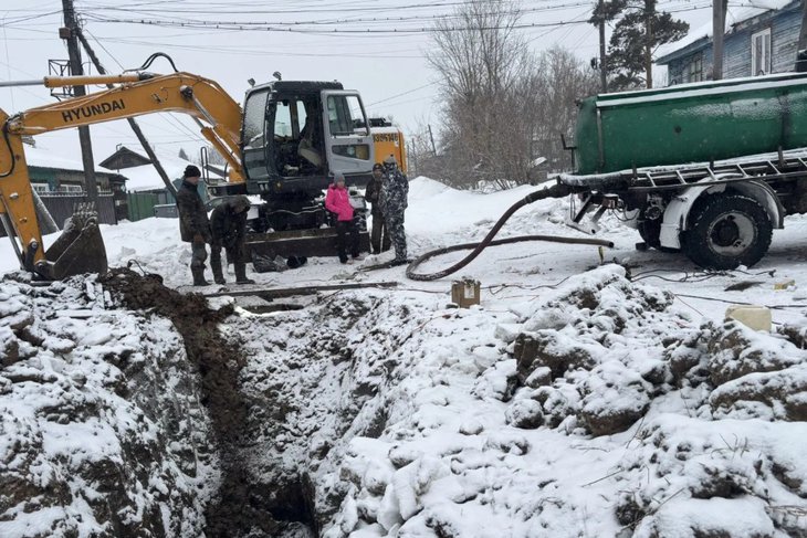 Коммунальная авария. Фото из телеграм-канала мэра Тайшетского района Александра Кузина