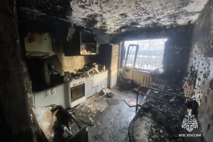 Пожар. Фото пресс-службы ГУ МЧС по Иркутской области