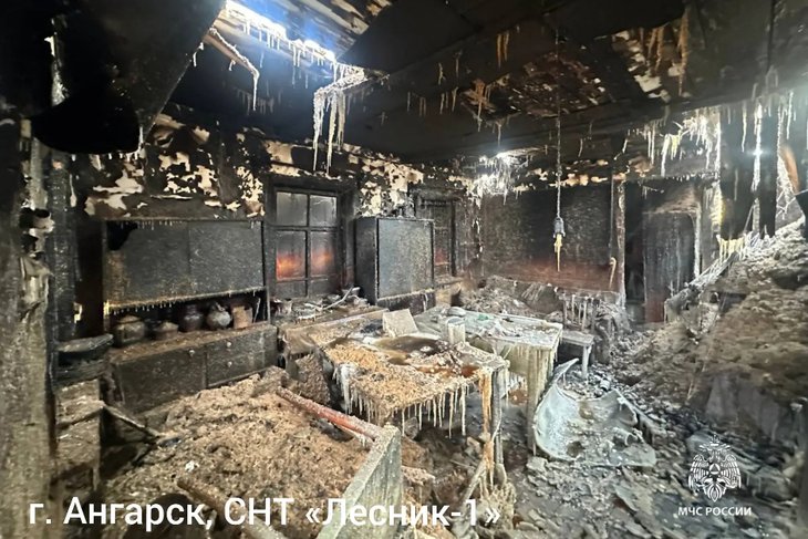 Пожар в Ангарске. Фото пресс-службы ГУ МЧС по Иркутской области