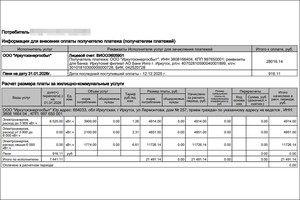 Платежка жителя Иркутского округа