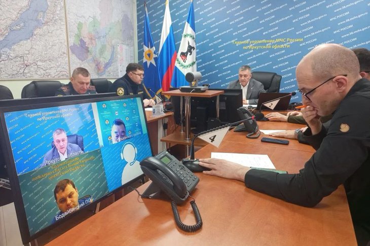Заседание КЧС. Фото пресс-службы правительства Иркутской области