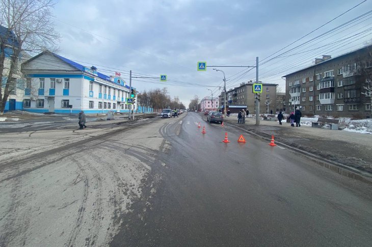 Место ДТП. Фото пресс-службы Госавтоинспекции Иркутска