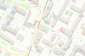 Место провала. Схема сделана в Яндекс. Конструктор карт