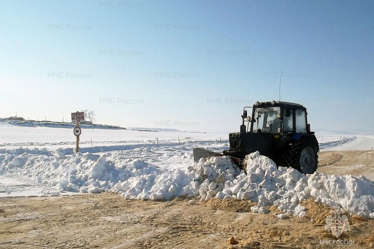 Закрытая переправа. Фото ГУ МЧС России по Иркутской области