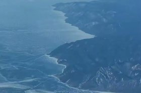 Вид на Байкал. Скриншот из видео Карена Новицкого