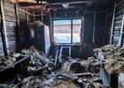 Сгоревшая кухня. Фото пресс-службы ГУ МЧС России по Иркутской области