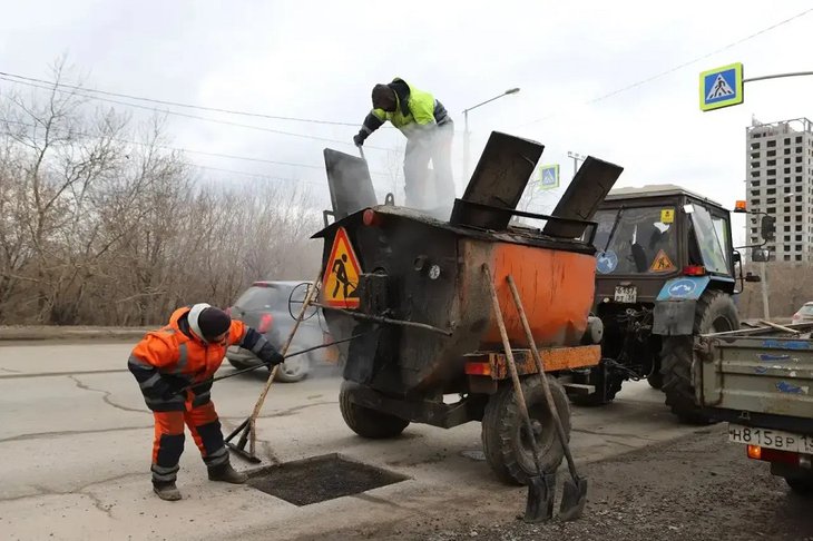 Ремонт дорог. Фото пресс-службы мэрии Иркутска