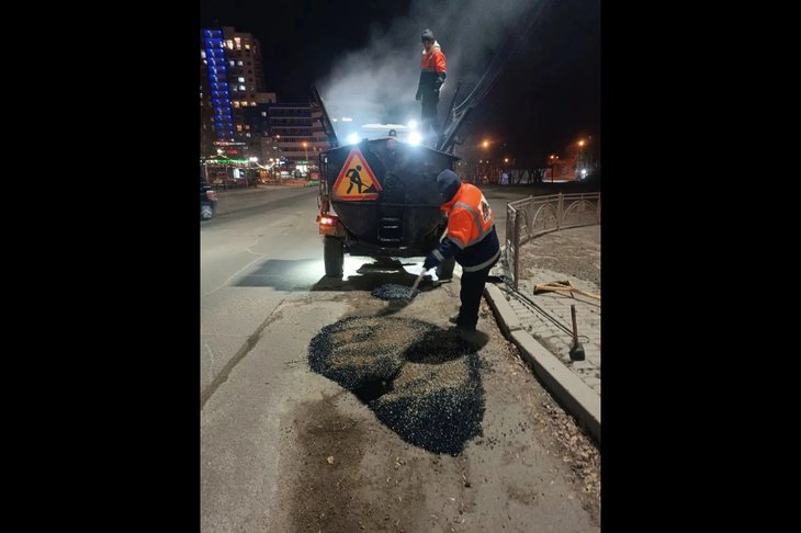 Ямочный ремонт. Фото пресс-службы администрации Иркутска