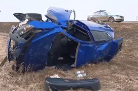 Авария в Аларском районе. Скриншот видео Госавтоинспекции Черемхово