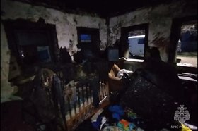 Сгоревший дом. Фото пресс-службы прокуратуры Иркутской области