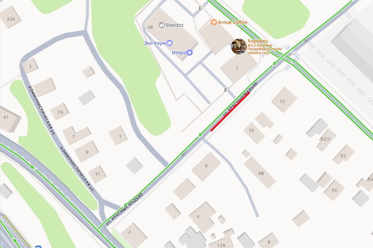 Ограничение проезда. Скриншот с сайта Яндекс.Карты