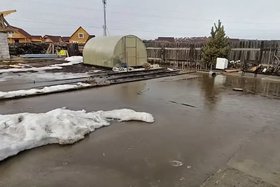 Подтопленный участок. СКриншот видео Леонида Фролова