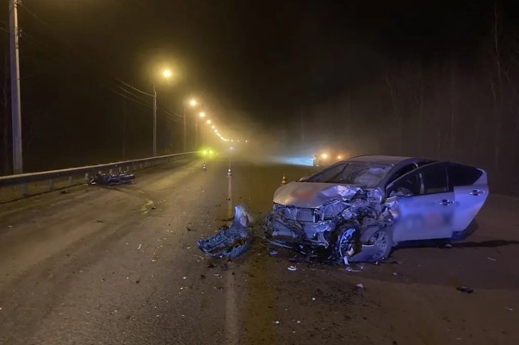 Авария с районе ТЭЦ-11. Фото Госавтоинспекции Иркутской области