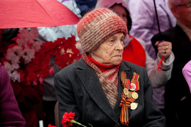 Ветеран в День Победы. Фото Анастасии Влади из архива IRK.ru