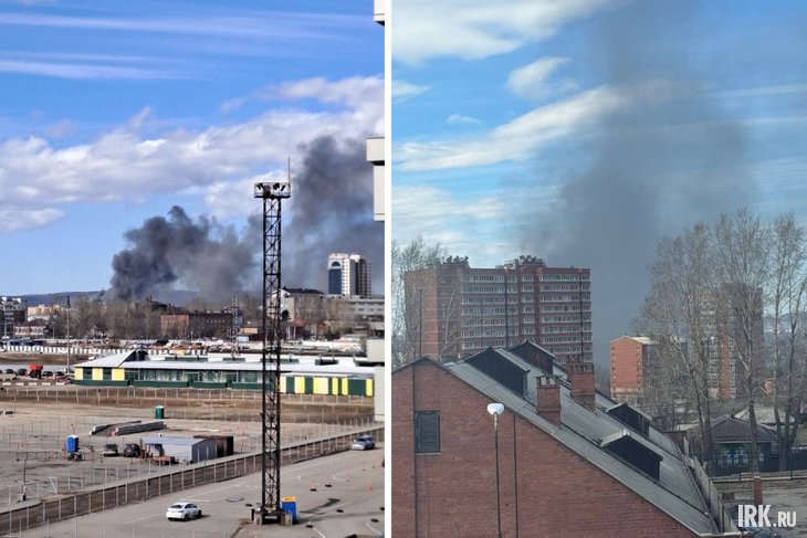 Пожар. Фото очевидцев