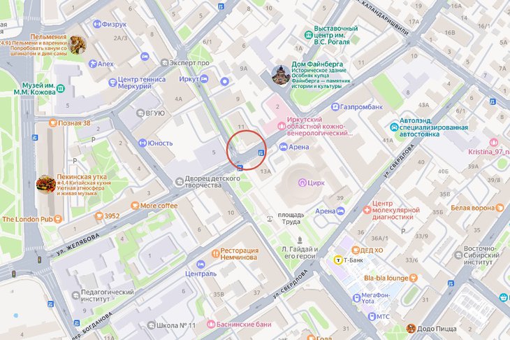 Ограничение проезда. Скриншот с сайта Яндекс.Карты