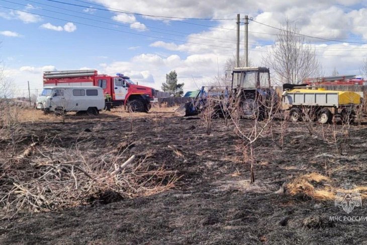 Последствия пожара. Фото пресс-службы ГУ МЧС по региону