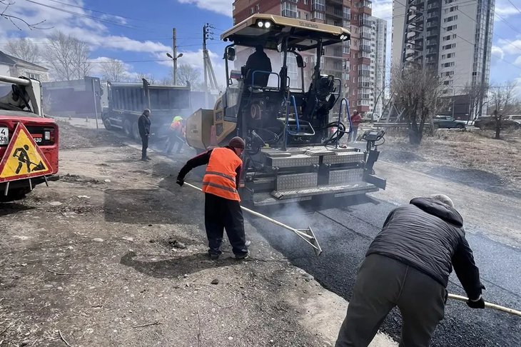Дорожные работы. Фото пресс-службы администрации Иркутска