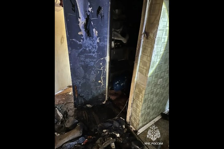 Пожар. Фото пресс-службы ГУ МЧС по Иркутской области