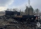 Сгоревший дом. Фото пресс-службы ГУ МЧС России по Иркутской области