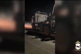 Угнанный КамАЗ. Фото пресс-службы ГУ МВД России по Иркутской области