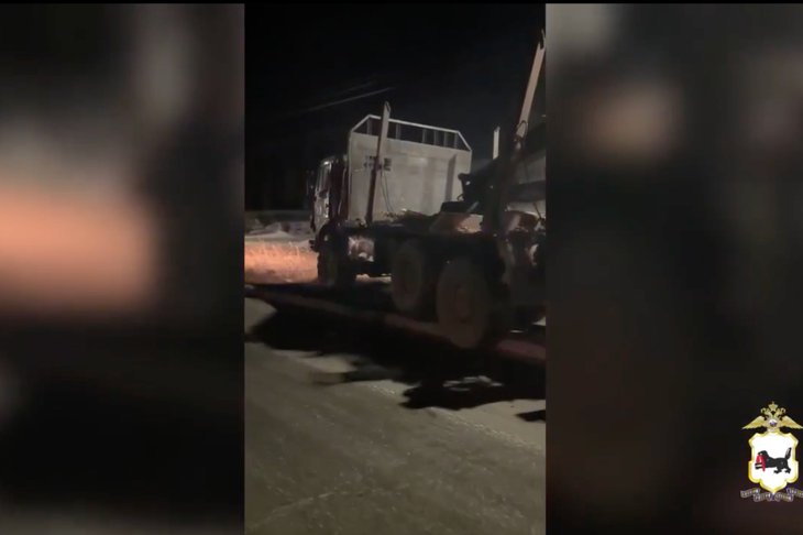 Угнанный КамАЗ. Фото пресс-службы ГУ МВД России по Иркутской области
