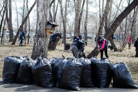 Субботник в Ново-Ленино. Фото: Кристина Митина