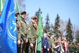 Патриотическая акция «Пламя гордости за Победу». Фото пресс-службы правительства Иркутской области